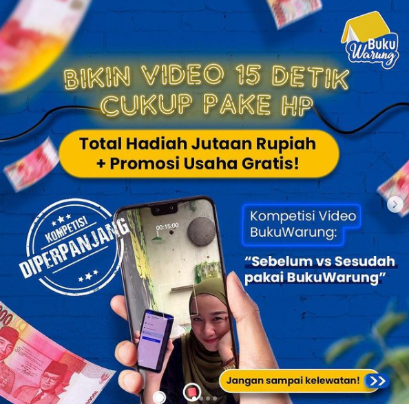 Lomba Video Buku Warung Berhadiah Total Jutaan Rupiah dan Promosi Gratis