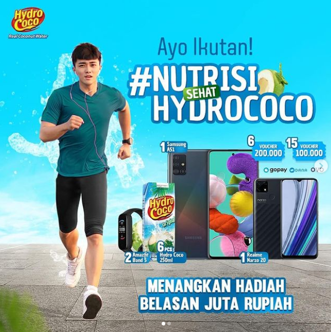 Lomba Konten Nutrisi Sehat Hydrococo Berhadiah Samsung A51, Realme Narzo dan Voucher Gopay