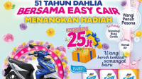 Kuis Gelegar Wangi Bersih 51 Th Dahlia X Easy Cair Berhadiah Motor dan Uang 25 Juta