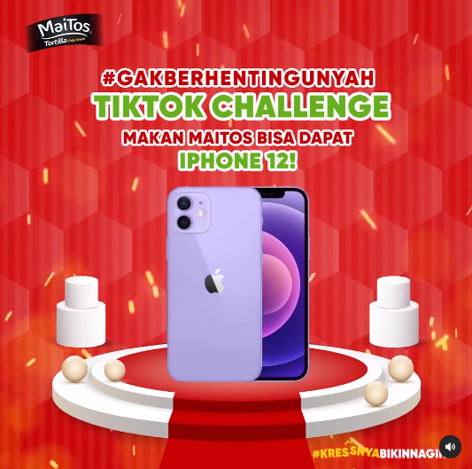Tiktok challenge Maitos berhadiah iphone 12